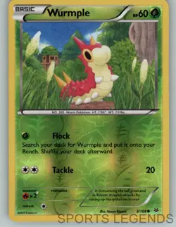 2015 pokemon Roaring Skies reverse holo Wurmple 3/108 - Image 1