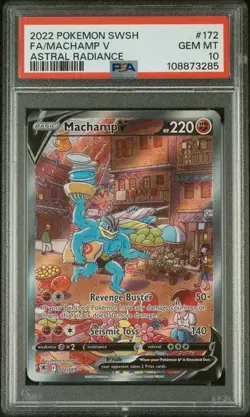 2022 Pokemon Astral Radiance Machamp V #172 PSA 10 - Image 1