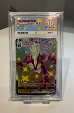 ACE 10 Pokemon TCG 2021 Shining Fates Toxtricity VMAX Full Art SV113/SV122 - Image 1