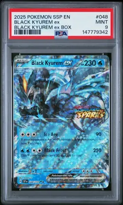 2025 POKEMON SSP EN-SURGING SPARKS BLACK KYUREM EX BOX BLACK KYUREM EX PSA 9 - Image 1