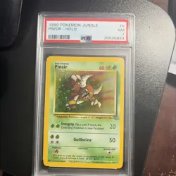 Pokemon 1999 Pinsir Holo Rare 9/64 Jungle - PSA 7 - Image 1
