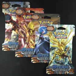 4X packs Steam Seige Art Set Sleeved Booster Pack Pokemon Sealed - Image 1