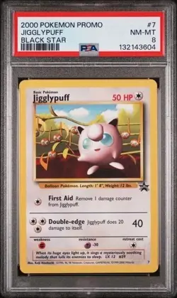 Pokemon Promo Black Star #7 Jigglypuff PSA 8 2000 - Image 1