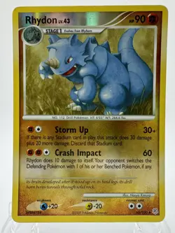 Pokemon TCG Rhydon 60/130 Diamond & Pearl Reverse Holo Uncommon - Image 1