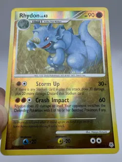 Pokemon TCG Rhydon 60/130 Diamond & Pearl Reverse Holo Uncommon - Image 3