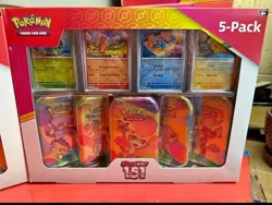 Pokemon TCG Scarlet & Violet 151 Costco 5-Pack Mini Tin Box SEALED NEW x2 - Image 1