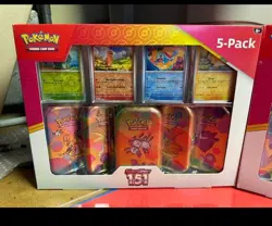 Pokemon TCG Scarlet & Violet 151 Costco 5-Pack Mini Tin Box SEALED NEW x2 - Image 2
