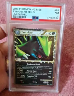 2010 Psa Graded Holo Prime Tyranitar Unleashed Pokemon Card 88/95 - Image 1