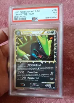 2010 Psa Graded Holo Prime Tyranitar Unleashed Pokemon Card 88/95 - Image 2