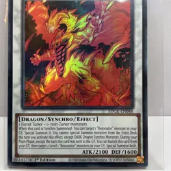 2020 Yu-Gi-Oh! TCG 1st Edition- Red Rising Dragon Ultra Rare SDCK-EN048 NM - Image 3