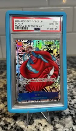 Buggy OP09-051 Emperors in the New World Manga Alt Art Foil Rare PSA 10 JP - Image 1