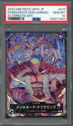 PSA 10 Donquixote Doflamingo (Alt Art) OP04-019 JP One Piece B28 - Image 1