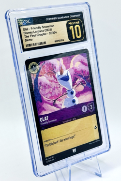 🌟POP 2 DEMO🌟2023 Lorcana-The 1st Chapter DEMO OLAF 52/204 CGC 10 PRISTINE - Image 2