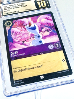 🌟POP 2 DEMO🌟2023 Lorcana-The 1st Chapter DEMO OLAF 52/204 CGC 10 PRISTINE - Image 4