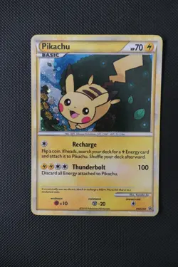 Pokemon TCG Pikachu HGSS03 Holo Black Star Promo Card 2010 - Image 1