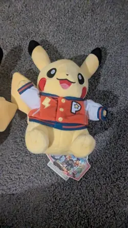 2025 Pokemon World Championships Anaheim Exclusive Varsity Pikachu Plushie Plush - Image 1