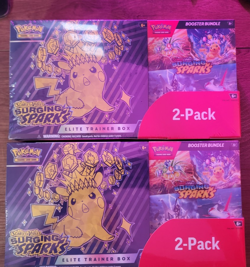LOT OF 2 - Pokemon Surging Sparks Elite Trainer Box/Booster Bundle Costco 2-Pack - Image 1