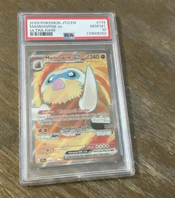 2025 POKEMON JTG EN-JOURNEY TOGETHER ULTRA RARE #174 MAMOSWINE EX PSA 10 - Image 1