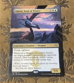 Ojutai, Soul of Winter Hand Painted Alter Mtg Fate Reforged Rare Dragon Edh - Image 1