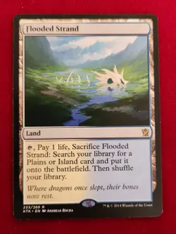 2014 Magic The Gathering MTG Flooded Strand #233 Khans Of Tarkir (KTK) - Image 1