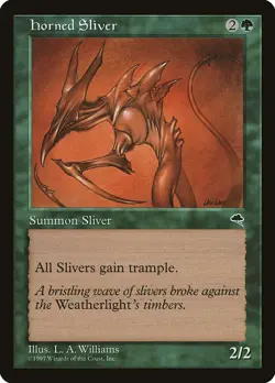 MTG Magic the Gathering Horned Sliver (234/350) Tempest MP - Image 1