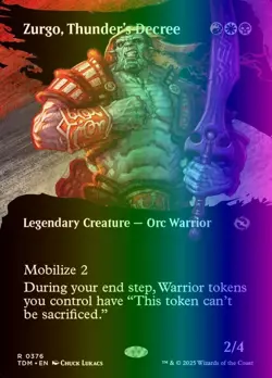 MTG Zurgo, Thunder's Decree (376/485) Tarkir Dragonstorm LP FOIL - Image 1