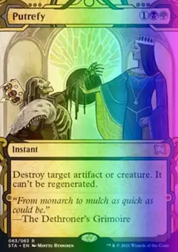 MTG Putrefy (63e/252) Strixhaven Mystical Archive LP FOIL- ETCHED - Image 1