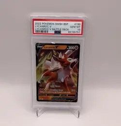 2022 Pokemon Sword & Shield Holo Promo Lycanroc V #SWSH199 PSA 10 - Image 1