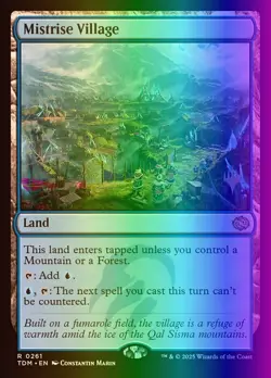 MTG Mistrise Village (261p/166) Tarkir Dragonstorm Promos NM FOIL - Image 1