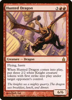 MTG Magic the Gathering Hunted Dragon (131/306) Ravnica City of Guilds MP - Image 1