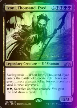 MTG Izoni, Thousand-Eyed (180s/89) Guilds of Ravnica Promos LP FOIL - Image 1