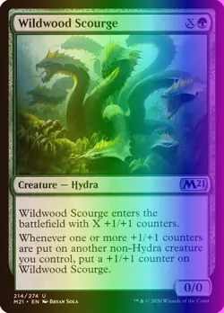 MTG Magic the Gathering Wildwood Scourge (214/471) Core Set 2021 LP FOIL - Image 1