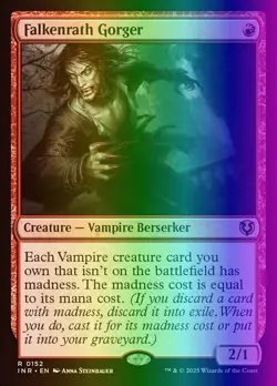 MTG Magic the Gathering Falkenrath Gorger (152/612) Innistrad Remastered LP FOIL - Image 1