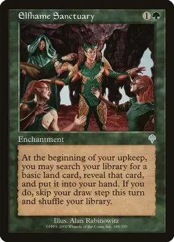 MTG Magic the Gathering Elfhame Sanctuary (185/356) Invasion LP - Image 1