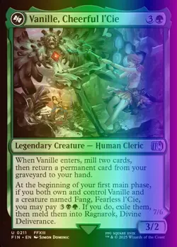 MTG Magic the Gathering Vanille, Cheerful l'Cie (211/764) Final Fantasy NM FOIL - Image 1