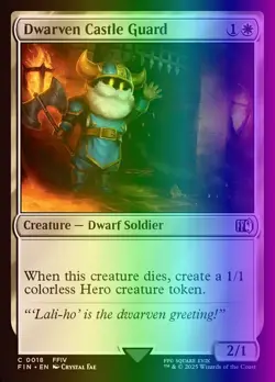 MTG Magic the Gathering Dwarven Castle Guard (18/764) Final Fantasy NM FOIL - Image 1