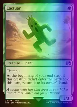 MTG Magic the Gathering Cactuar (177/764) Final Fantasy NM FOIL - Image 1