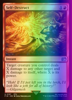 MTG Magic the Gathering Self-Destruct (157/764) Final Fantasy NM FOIL - Image 1