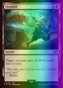 MTG Magic the Gathering Overkill (109/764) Final Fantasy LP FOIL - Image 1