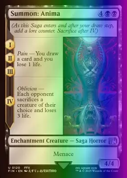 MTG Magic the Gathering Summon: Anima (120/764) Final Fantasy NM FOIL - Image 1