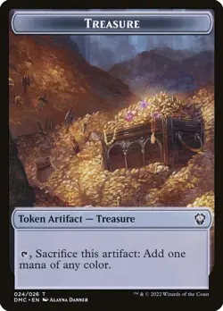 MTG Magic the Gathering Token - Treasure (24/552) Dominaria United LP - Image 1