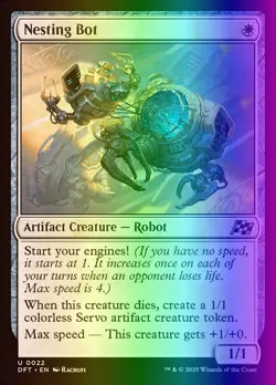 MTG Magic the Gathering Nesting Bot (22/579) Aetherdrift LP FOIL - Image 1