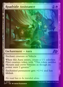 MTG Magic the Gathering Roadside Assistance (26/579) Aetherdrift LP FOIL - Image 1