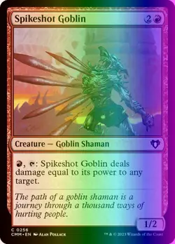 MTG Magic the Gathering Spikeshot Goblin (256/1455) Commander Masters LP FOIL - Image 1