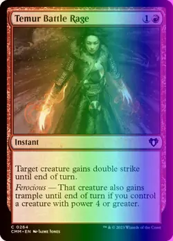 MTG Magic the Gathering Temur Battle Rage (264/1455) Commander Masters LP FOIL - Image 1