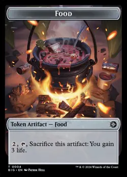 MTG Magic the Gathering Token - Food (4/109) The Big Score NM - Image 1
