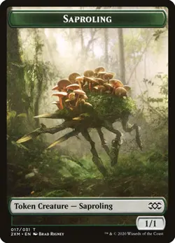 MTG Magic the Gathering Token - Saproling (17/503) Double Masters LP - Image 1