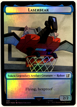 MTG Laserbeak Powerstone 001/007 Double-Sided *FOIL* Token The Brothers' War NM - Image 1