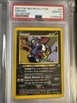 Pokemon Sneasel Neo Revelation 1st Edition 24/64 PSA 10 Gem Mint - Image 1