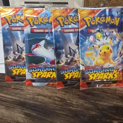 Pokemon Scarlet & Violet Surging Sparks Booster Packs Latias Pikachu (4) - Image 1